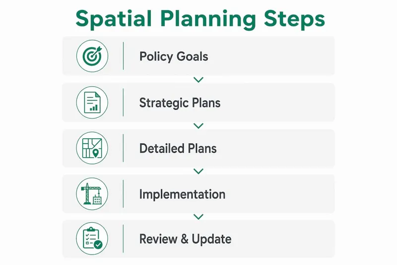 Infographic showing spatial planning process stages